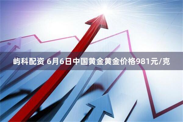 屿科配资 6月6日中国黄金黄金价格981元/克